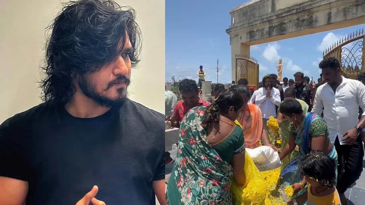 ವರ್ಷಗಳಿಂದ ಮುಚ್ಚಿದ್ದ ದೇವಸ್ಥಾನ ತೆರೆಸಿದ ನಟ ನಿಖಿಲ್, ಗ್ರಾಮಸ್ಥರಿಂದ ಪುಷ್ಪವೃಷ್ಠಿ ವರ್ಷಗಳಿಂದ ಮುಚ್ಚಿದ್ದ ದೇವಸ್ಥಾನ ತೆರೆಸಿದ ನಟ ನಿಖಿಲ್, ಗ್ರಾಮಸ್ಥರಿಂದ ಪುಷ್ಪವೃಷ್ಠಿ