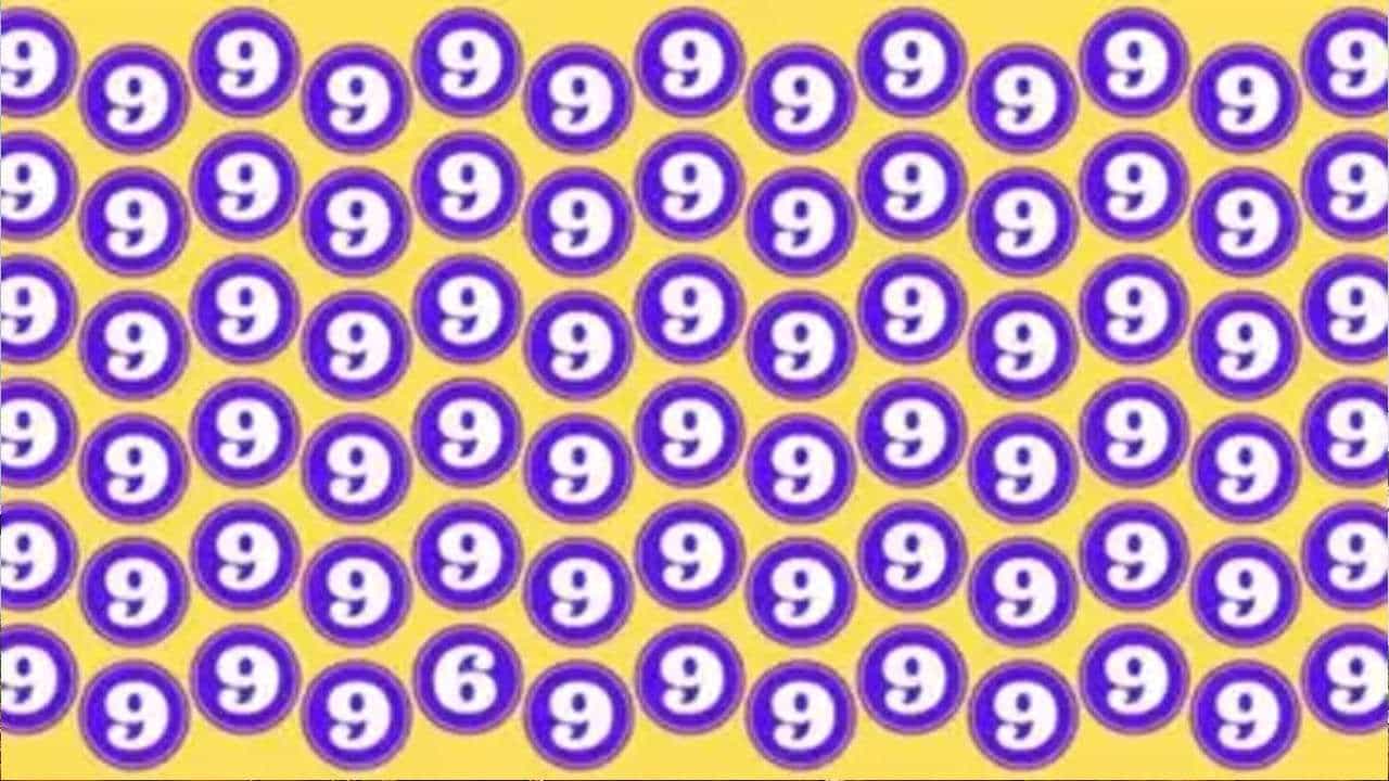 Optical illusion: ಚಿತ್ರದಲ್ಲಿ ಸಂಖ್ಯೆ 9ರ ಮಧ್ಯೆ ಅಡಗಿರುವ 6ರನ್ನು ಕಂಡು ಹುಡುಕಲು ಸಾಧ್ಯವೇ?
