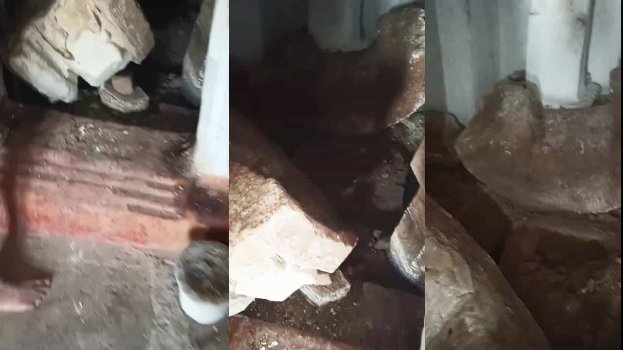 ಬಾಗಲಕೋಟೆ: ನಿಧಿ ಆಸೆಗೆ ದೇವಸ್ಥಾನದ ಗರ್ಭಗುಡಿಯಲ್ಲಿನ ಲಿಂಗವನ್ನ ಒಡೆದ ಕಳ್ಳರು ಬಾಗಲಕೋಟೆ: ನಿಧಿ ಆಸೆಗೆ ದೇವಸ್ಥಾನದ ಗರ್ಭಗುಡಿಯಲ್ಲಿನ ಲಿಂಗವನ್ನ ಒಡೆದ ಕಳ್ಳರು