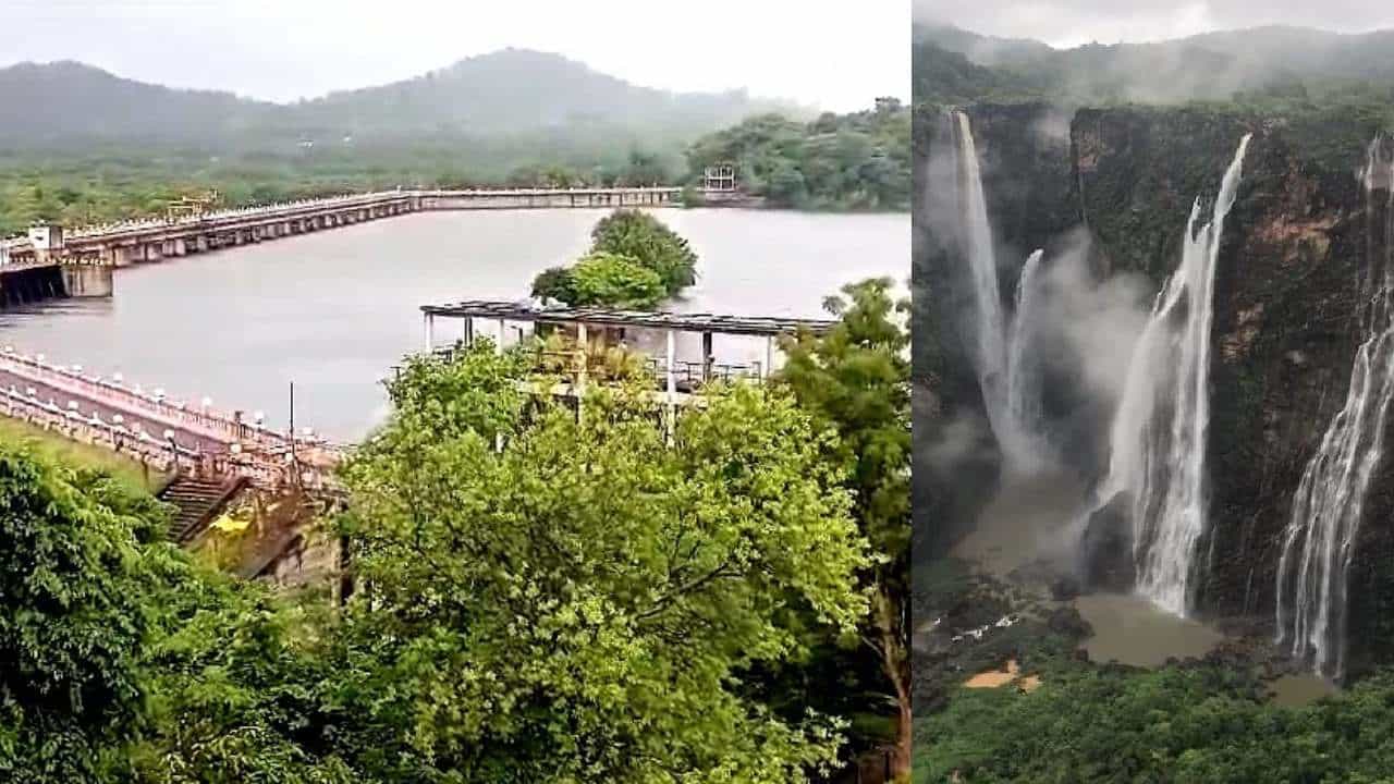ತುಂಗಾ ಜಲಾಶಯ ಸಂಪೂರ್ಣ ಭರ್ತಿ, ಮೈದುಂಬಿ ಧುಮುಕುತ್ತಿರುವ ಜೋಗ್ ಫಾಲ್ಸ್ ತುಂಗಾ ಜಲಾಶಯ ಸಂಪೂರ್ಣ ಭರ್ತಿ, ಮೈದುಂಬಿ ಧುಮುಕುತ್ತಿರುವ ಜೋಗ್ ಫಾಲ್ಸ್
