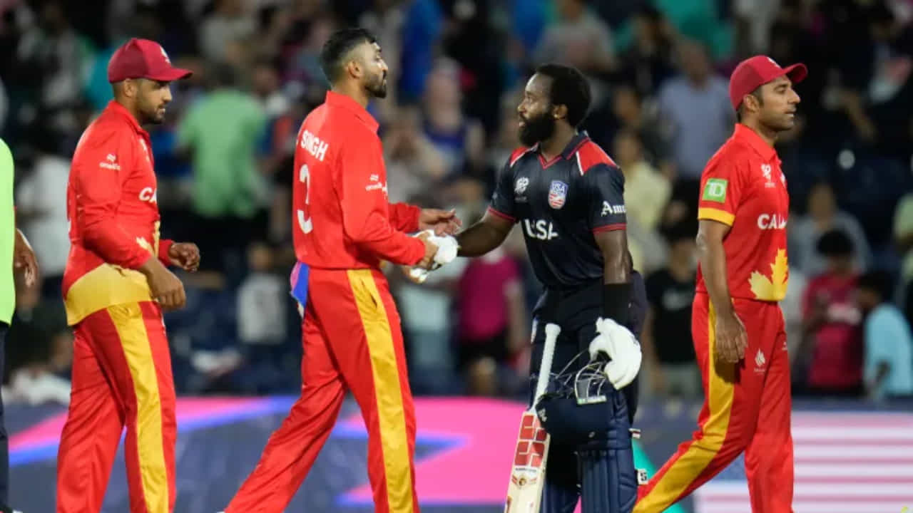 T20 World Cup 2024: ಅಪರೂಪದ ಘಟನೆ; ಒಂದು ಪಂದ್ಯದಲ್ಲಿ ಕಣಕ್ಕಿಳಿದ 10 ದೇಶಗಳ ಆಟಗಾರರು..! T20 World Cup 2024: ಅಪರೂಪದ ಘಟನೆ; ಒಂದು ಪಂದ್ಯದಲ್ಲಿ ಕಣಕ್ಕಿಳಿದ 10 ದೇಶಗಳ ಆಟಗಾರರು..!