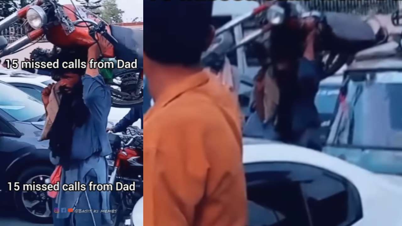 Video Viral: ಟ್ರಾಫಿಕ್​ ಜಾಮ್​ಗೆ ಬೇಸತ್ತು ಬೈಕನ್ನು ಹೆಗಲ ಮೇಲೆ ಹೊತ್ತು ಹೊರಟ ವ್ಯಕ್ತಿ