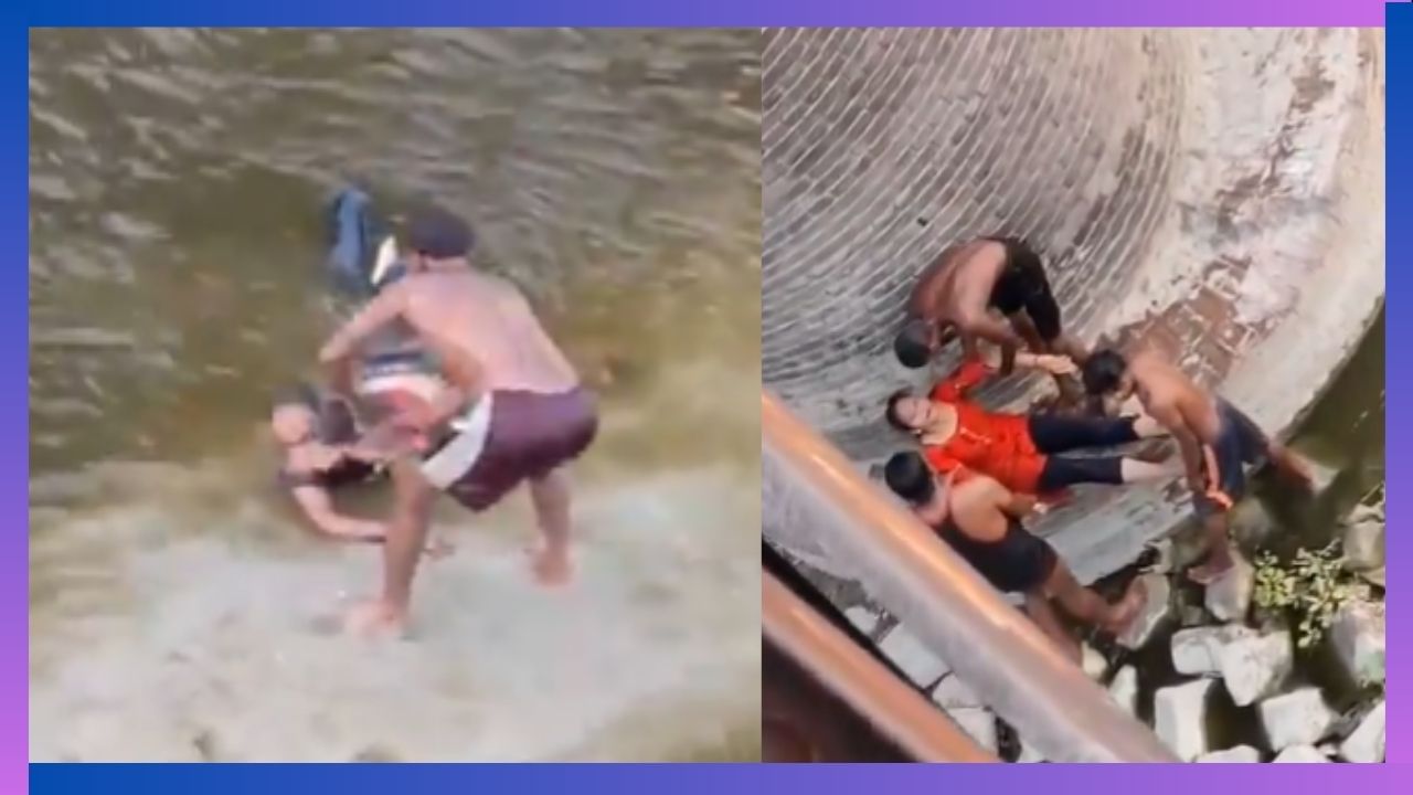 Viral Video: ನದಿಗೆ ಹಾರಿ ಆತ್ಮಹತ್ಯೆಗೆ ಯತ್ನಿಸಿದ ಪ್ರೇಮಿಗಳು, ಪ್ರಾಣದೊಂದಿಗೆ ಚೆಲ್ಲಾಟ ಆಡಿದ ಯುವಕ ಕಪಾಳಕ್ಕೆ ಬಾರಿಸಿದ ಮೀನುಗಾರ Viral Video: ನದಿಗೆ ಹಾರಿ ಆತ್ಮಹತ್ಯೆಗೆ ಯತ್ನಿಸಿದ ಪ್ರೇಮಿಗಳು, ಪ್ರಾಣದೊಂದಿಗೆ ಚೆಲ್ಲಾಟ ಆಡಿದ ಯುವಕ ಕಪಾಳಕ್ಕೆ ಬಾರಿಸಿದ ಮೀನುಗಾರ