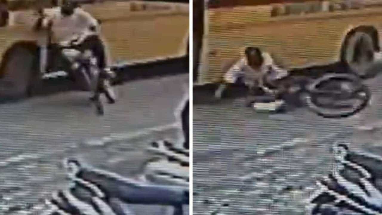 CCTV Footage: ಸೈಕಲ್ಗೆ ಡಿಕ್ಕಿ ಹೊಡೆದ ಬಸ್; ವೃದ್ಧ ಸ್ಥಳದಲ್ಲೇ ಸಾವು, ಸಿಸಿಟಿವಿಯಲ್ಲಿ ಸೆರೆ CCTV Footage: ಸೈಕಲ್ಗೆ ಡಿಕ್ಕಿ ಹೊಡೆದ ಬಸ್; ವೃದ್ಧ ಸ್ಥಳದಲ್ಲೇ ಸಾವು, ಸಿಸಿಟಿವಿಯಲ್ಲಿ ಸೆರೆ