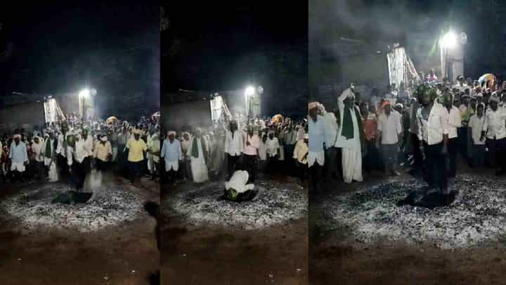 Muharram: ಮೊಹರಂ ವೇಳೆ ಅಗ್ನಿಕುಂಡದಲ್ಲಿ ಕಂಬಳಿ ಹಾಸಿ ನಮಾಜ್ ಮಾಡಿದ ಹಿಂದೂ ಯುವಕ Muharram: ಮೊಹರಂ ವೇಳೆ ಅಗ್ನಿಕುಂಡದಲ್ಲಿ ಕಂಬಳಿ ಹಾಸಿ ನಮಾಜ್ ಮಾಡಿದ ಹಿಂದೂ ಯುವಕ