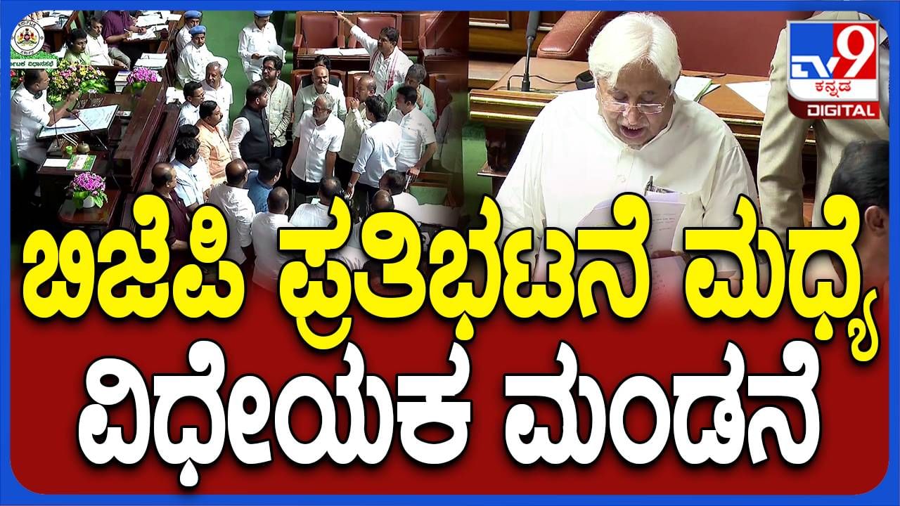 Karnataka legislative assembly session: ವಿಪಕ್ಷಗಳ ಏನಿಲ್ಲ ಏನಿಲ್ಲ ಧರಿಣಿ ಮಧ್ಯೆ 3 ವಿಧೇಯಕ ಮಂಡಿಸಿದ ಸರ್ಕಾರ