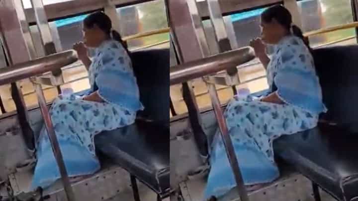 Video: ಫ್ರೀ ಬಸ್ ಎಫೆಕ್ಟ್, ಕಿಟಕಿ ಪಕ್ಕದ ಸೀಟಿನಲ್ಲಿ ಕುಳಿತು ಹಲ್ಲುಜ್ಜುತ್ತಾ ಪ್ರಯಾಣಿಸಿದ ಮಹಿಳೆ Video: ಫ್ರೀ ಬಸ್ ಎಫೆಕ್ಟ್, ಕಿಟಕಿ ಪಕ್ಕದ ಸೀಟಿನಲ್ಲಿ ಕುಳಿತು ಹಲ್ಲುಜ್ಜುತ್ತಾ ಪ್ರಯಾಣಿಸಿದ ಮಹಿಳೆ
