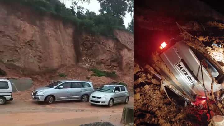 ಹಾಸನ: ಶಿರಾಡಿಘಾಟ್ನಲ್ಲಿ ಚಲಿಸುತ್ತಿದ್ದ ಕಾರಿನ ಮೇಲೆ ಕುಸಿದ ಗುಡ್ಡ, ವಾಹನ ಸಂಚಾರ ಬಂದ್ ಹಾಸನ: ಶಿರಾಡಿಘಾಟ್ನಲ್ಲಿ ಚಲಿಸುತ್ತಿದ್ದ ಕಾರಿನ ಮೇಲೆ ಕುಸಿದ ಗುಡ್ಡ, ವಾಹನ ಸಂಚಾರ ಬಂದ್
