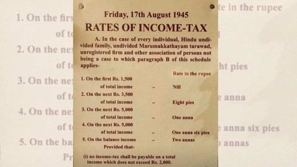 Income tax before independence, viral photo gives interesting picture, news in Kannada