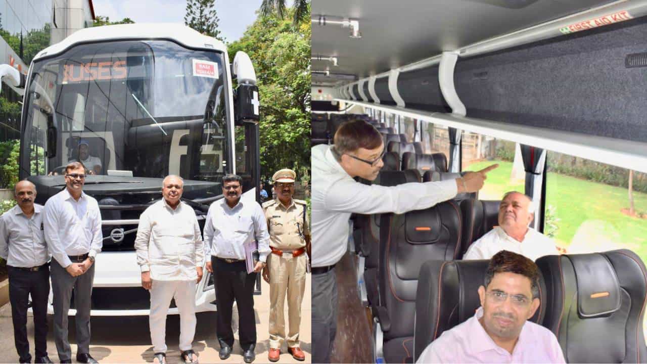 ಶ್ರೀಘ್ರದಲ್ಲೇ ರಸ್ತೆಗೆ ಇಳಿಯಲಿದೆ ಕೆಎಸ್ಆರ್ಟಿಸಿ ಹೊಸ ವೋಲ್ವೋ ಬಸ್, ಇಲ್ಲಿದೆ ವಿಶೇಷತೆ ಶ್ರೀಘ್ರದಲ್ಲೇ ರಸ್ತೆಗೆ ಇಳಿಯಲಿದೆ ಕೆಎಸ್ಆರ್ಟಿಸಿ ಹೊಸ ವೋಲ್ವೋ ಬಸ್, ಇಲ್ಲಿದೆ ವಿಶೇಷತೆ