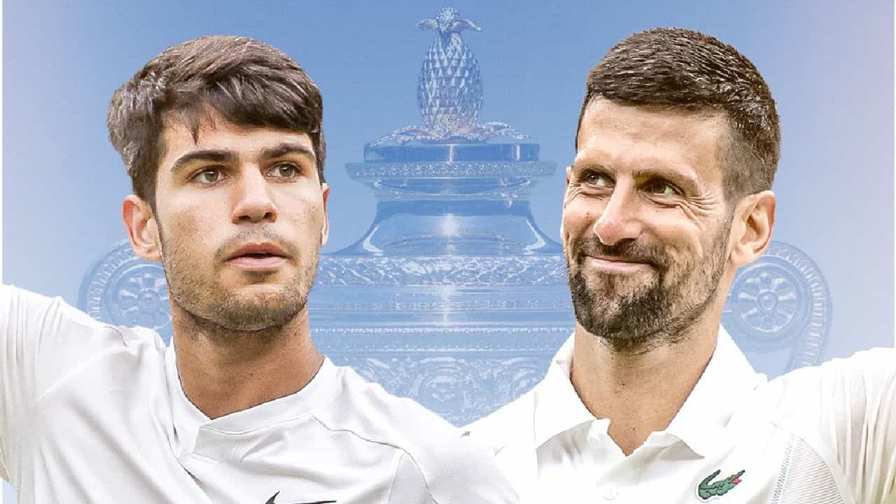 Wimbledon 2024 Final: ಇಂದು ಅಲ್ಕರಾಝ್ vs ಜೊಕೊವಿಚ್ ನಡುವೆ ಫೈನಲ್ ಫೈಟ್ Wimbledon 2024 Final: ಇಂದು ಅಲ್ಕರಾಝ್ vs ಜೊಕೊವಿಚ್ ನಡುವೆ ಫೈನಲ್ ಫೈಟ್