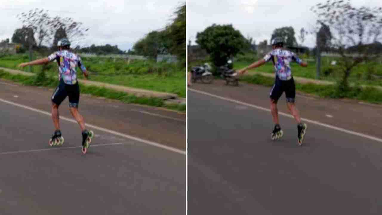 ಹಿಮ್ಮುಖವಾಗಿ ಇನ್ಲೈನ್ ಸ್ಕೇಟಿಂಗ್ ಮಾಡುವ ಮೂಲಕ ಗಿನ್ನಿಸ್​ ದಾಖಲೆ ನಿರ್ಮಿಸಿದ ಕರ್ನಾಟಕ ಕ್ಲಬ್ ಸದಸ್ಯ