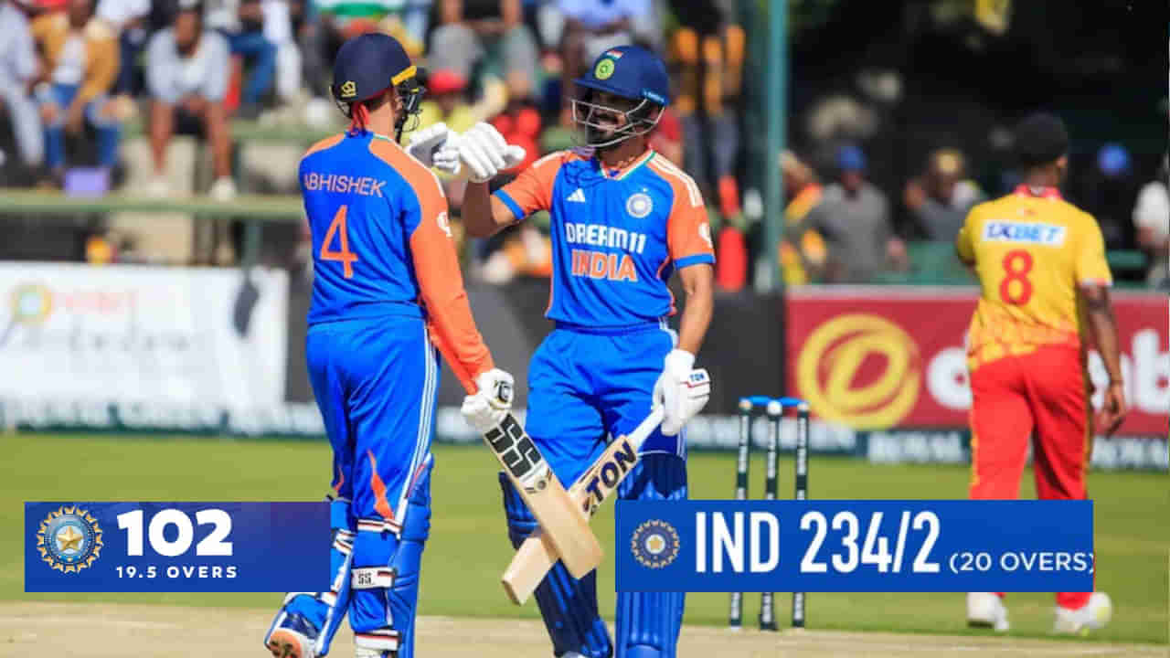 IND vs ZIM: ನಿನ್ನೆ 102 ರನ್​ಗಳಿಗೆ ಆಲೌಟ್; ಇಂದು ದಾಖಲೆಯ 234 ರನ್ ಚಚ್ಚಿದ ಟೀಂ ಇಂಡಿಯಾ..!