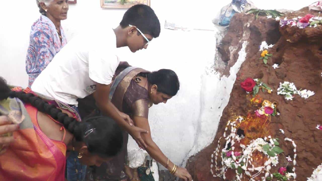 ಐದು ದಶಕದಿಂದ ಮನೆಯಲ್ಲಿಯೇ ಬೆಳೆಯುತ್ತಿರುವ ಹುತ್ತಕ್ಕೆ ಇಲ್ಲಿ ನಿತ್ಯವೂ ಪೂಜೆ, ಪುನಸ್ಕಾರಗಳು ನಡೆಯುತ್ತಿವೆ. ಒಂದು ಅಡಿಯಿಂದ ಆರಂಭವಾದ ಹುತ್ತವೂ 50 ವರ್ಷಗಳಲ್ಲಿ 7 ಅಡಿಗೂ ಎತ್ತರ ಬೆಳೆದಿದೆ. ಅರಣ್ಯ ಜಮೀನುಗಳಲ್ಲಿ ಹುತ್ತ ಬೆಳೆಯುವುದು ಸಾಮಾನ್ಯ. ಆದರೆ, ಬೀದರ್ ನಗರದ ಹೃದಯ ಭಾಗದಲ್ಲಿರುವ ಸಾವಿ ನಗರ ಬಡಾವಣೆಯ ಬಸವರಾಜ್ ಶೀಲವಂತ್ ಹಾಗೂ ಶೋಭಾ ಶಿಲವಂತ ಅವರ ಮನೆಯಲ್ಲಿ ಹುತ್ತ ಬೆಳೇದಿದ್ದು ಜನತೆ ಭಕ್ತಿ ಭಾವದಿಂದ ನಾಗೇಶ್ವರ ದೇವರಿಗೆ ವಿಶೇಷ ಪೂಜೆ ಮಾಡಿಕೊಂಡು ಬರುತ್ತಿದ್ದಾರೆ.