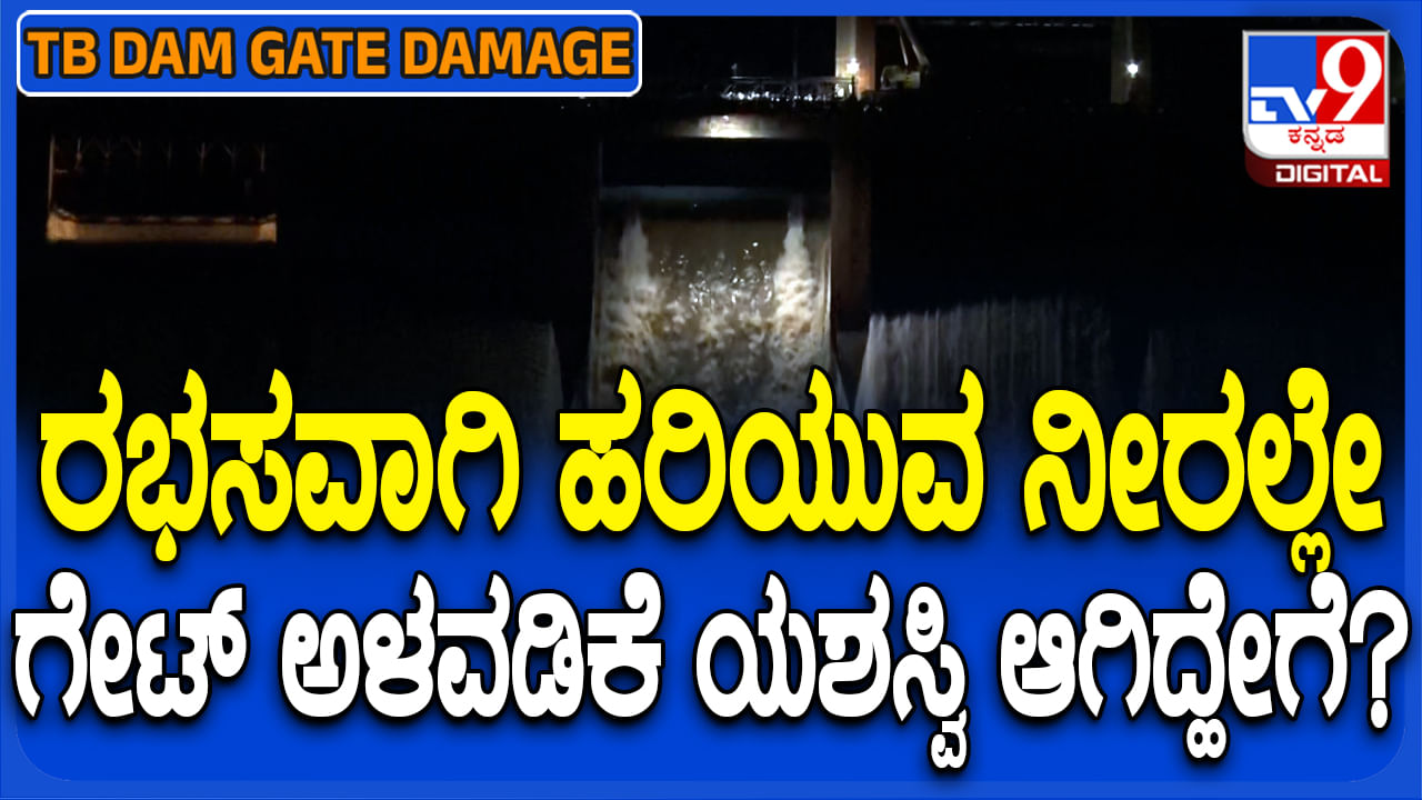 ತುಂಗಭದ್ರಾ ಡ್ಯಾಂ 19ನೇ ಗೇಟ್‌ಗೆ ಮೊದಲ ಸ್ಟಾಪ್ ಲಾಗ್‌ ಅಳವಡಿಸಲು ಕಾರ್ಮಿಕರು ಪಟ್ಟ ಶ್ರಮ ಹೇಗಿತ್ತು? ಮುಂದೇನು..?