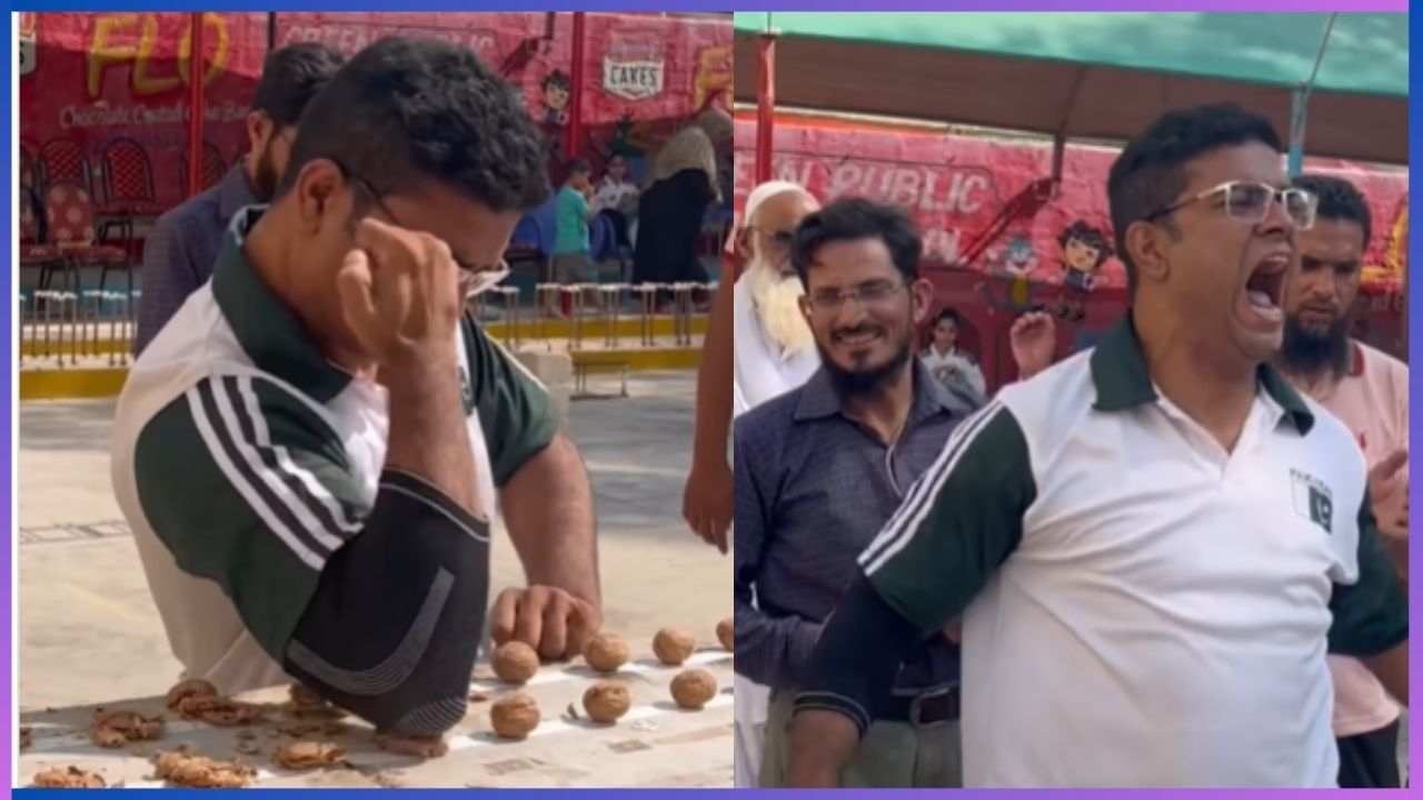 ಮೊಣಕೈಯಿಂದಲೇ 30 ಸೆಕೆಂಡಿನಲ್ಲಿ 169 ವಾಲ್ ನಟ್ಸ್ ಪುಡಿ ಮಾಡಿ ಗಿನ್ನಿಸ್ ದಾಖಲೆ ಬರೆದ ಮುಹಮ್ಮದ್ ರಶೀದ್ ಮೊಣಕೈಯಿಂದಲೇ 30 ಸೆಕೆಂಡಿನಲ್ಲಿ 169 ವಾಲ್ ನಟ್ಸ್ ಪುಡಿ ಮಾಡಿ ಗಿನ್ನಿಸ್ ದಾಖಲೆ ಬರೆದ ಮುಹಮ್ಮದ್ ರಶೀದ್