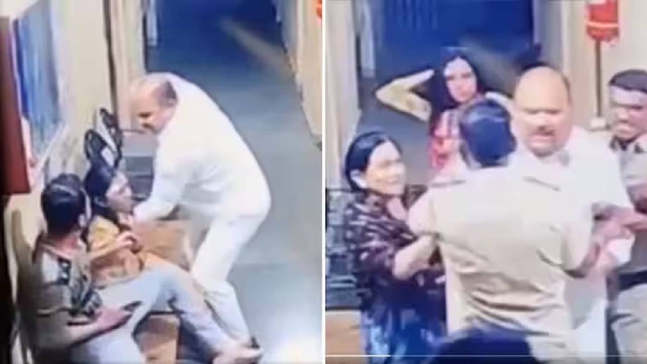 Viral Video: ಪೊಲೀಸ್​ ಠಾಣೆಯಲ್ಲಿ ಮಹಿಳೆಗೆ ಮನಬಂದಂತೆ ಥಳಿಸಿದ ಬಿಜೆಪಿ ಮುಖಂಡ