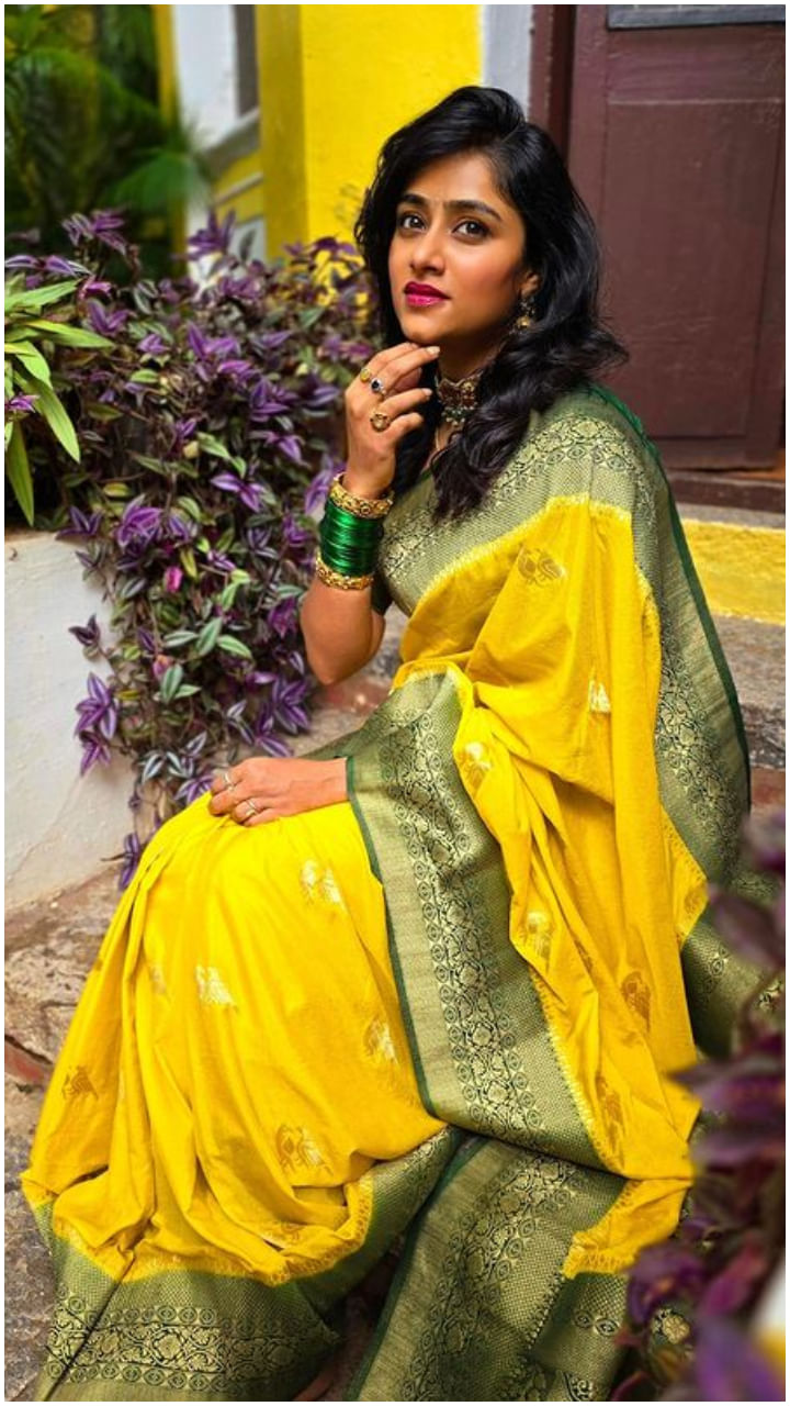 ಬಣ್ಣ ಬಣ್ಣದ ಸೀರೆಯಲ್ಲಿ ಕಂಗೊಳಿಸಿದ ಬಿಗ್ ಬಾಸ್​ ಬೆಡಗಿ ಸಂಗೀತಾ.