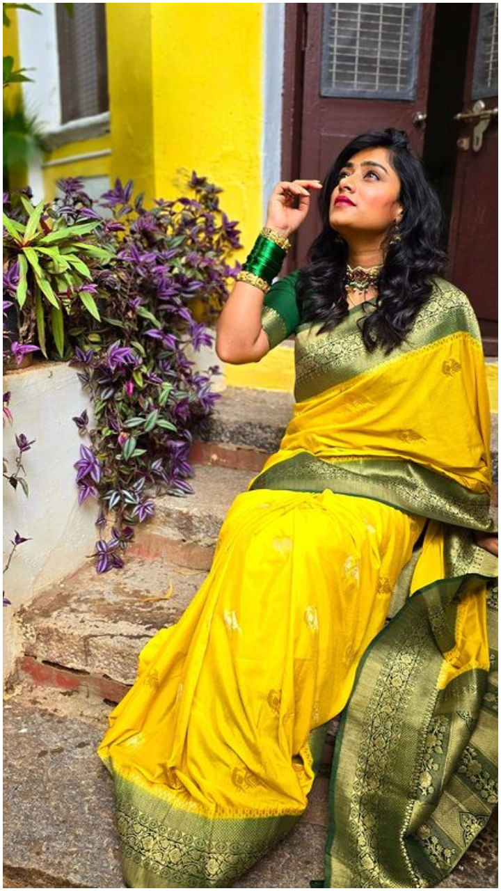 ಬಣ್ಣ ಬಣ್ಣದ ಸೀರೆಯಲ್ಲಿ ಕಂಗೊಳಿಸಿದ ಬಿಗ್ ಬಾಸ್​ ಬೆಡಗಿ ಸಂಗೀತಾ.
