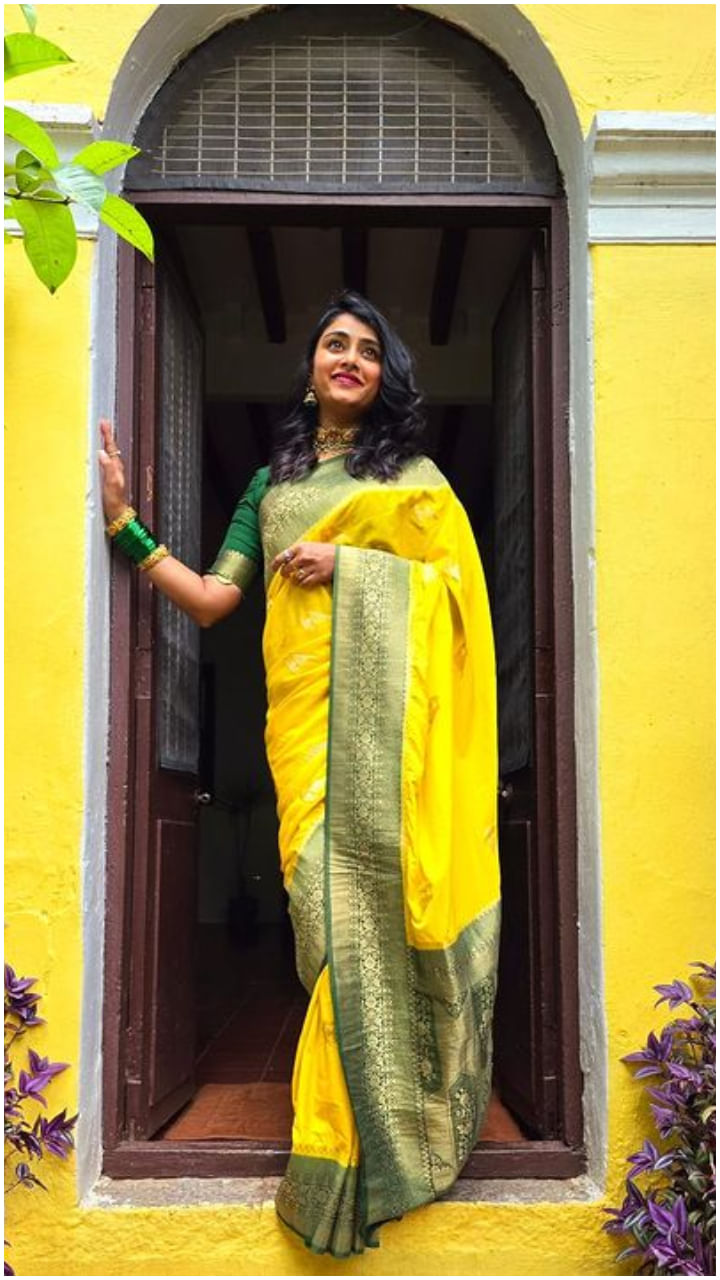 ಬಣ್ಣ ಬಣ್ಣದ ಸೀರೆಯಲ್ಲಿ ಕಂಗೊಳಿಸಿದ ಬಿಗ್ ಬಾಸ್​ ಬೆಡಗಿ ಸಂಗೀತಾ.