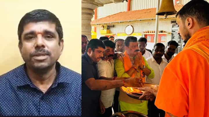 ಕಾಂಗ್ರೆಸ್ ನಾಯಕನ ಗೆಲುವಿಗೆ ಹರಿಕೆ ಹೊತ್ತು ತೀರಿಸಿದ ಬಿಜೆಪಿ ಕಟ್ಟಾಳು ಕಾಂಗ್ರೆಸ್ ನಾಯಕನ ಗೆಲುವಿಗೆ ಹರಿಕೆ ಹೊತ್ತು ತೀರಿಸಿದ ಬಿಜೆಪಿ ಕಟ್ಟಾಳು