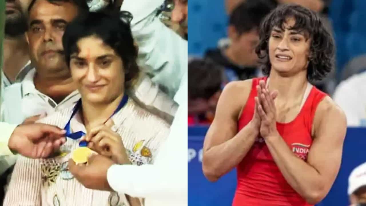 Vinesh Phogat: ವಿನೇಶ್ ಫೋಗಟ್ಗೆ ಚಿನ್ನದ ಪದಕ ನೀಡಿ ಗೌರವಿಸಿದ ಗ್ರಾಮಸ್ಥರು..! Vinesh Phogat: ವಿನೇಶ್ ಫೋಗಟ್ಗೆ ಚಿನ್ನದ ಪದಕ ನೀಡಿ ಗೌರವಿಸಿದ ಗ್ರಾಮಸ್ಥರು..!