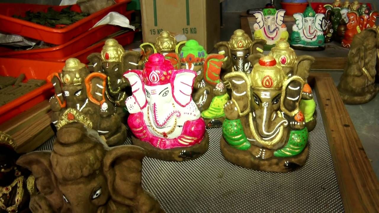  Ganesha chaturthi 2024: Ganesha idol made from cow dung, Kannada News