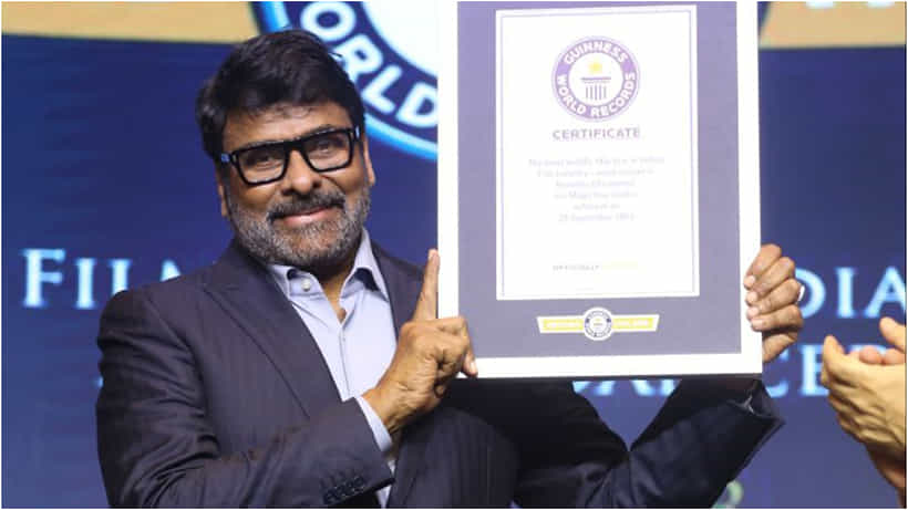 ಡ್ಯಾನ್ಸ್ ವಿಚಾರದಲ್ಲಿ ಗಿನ್ನಿಸ್ ದಾಖಲೆ ಬರೆದ ಮೆಗಾ ಸ್ಟಾರ್ ಚಿರಂಜೀವಿ