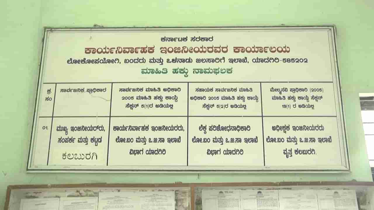 ಯಾದಗಿರಿ ಲೋಕೋಪಯೋಗಿ ಕಚೇರಿ ಪೀಠೋಪಕರಣಗಳು ಜಪ್ತಿ: ಕೋರ್ಟ್​ ಆದೇಶ