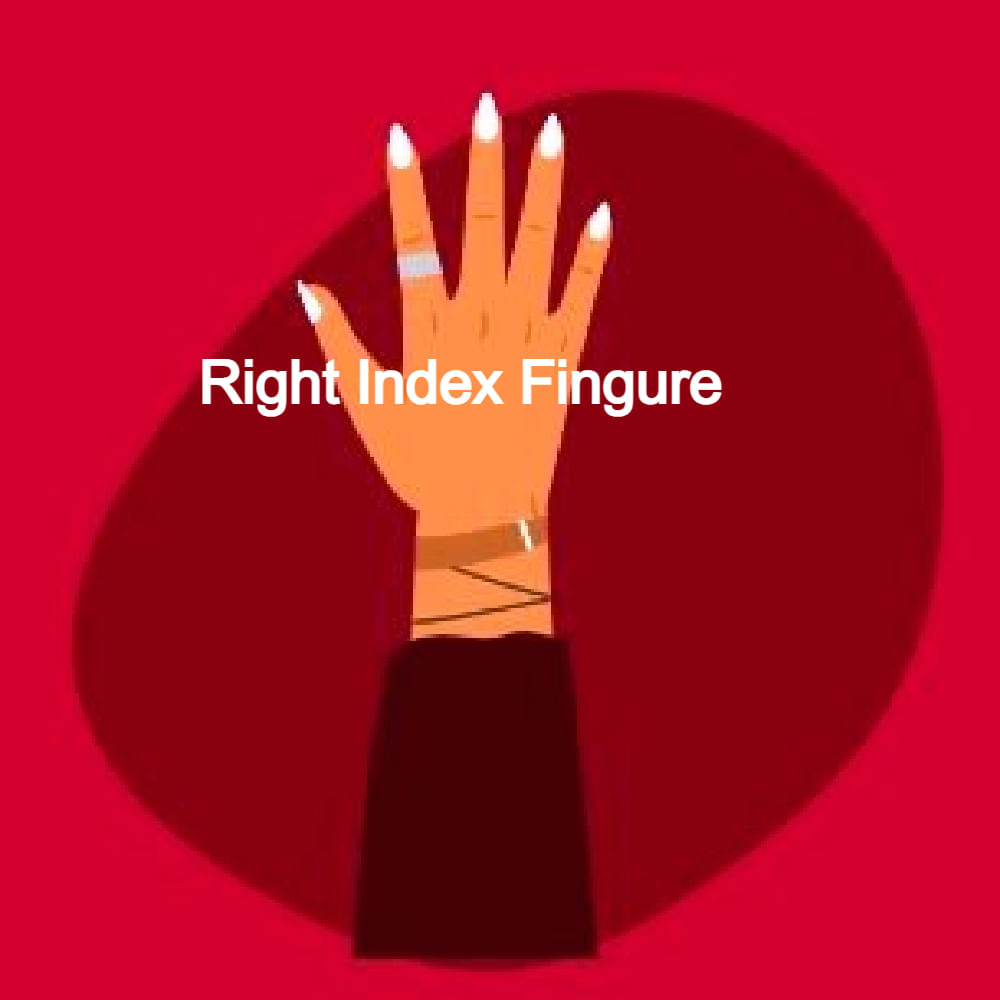 ಬಲ ತೋರು ಬೆರಳು - Right index finger:
ಸಾಂಪ್ರದಾಯಿಕ ಯಹೂದಿ ಸಮಾರಂಭಗಳಲ್ಲಿ ಮದುವೆಯ ಉಂಗುರಕ್ಕಾಗಿ ಬಲ ತೋರು ಬೆರಳನ್ನು ಮೀಸಲಿರಿಸಲಾಗಿದೆ. ಆದಾಗ್ಯೂ, ಸಮಾರಂಭದ ನಂತರ, ವಧು ಬಯಸಿದಲ್ಲಿ ಅದನ್ನು ತಮ್ಮ ಎಡಗೈಯಲ್ಲಿರುವ ಉಂಗುರದ ಬೆರಳಿಗೆ ಸರಿಸಬಹುದು. 