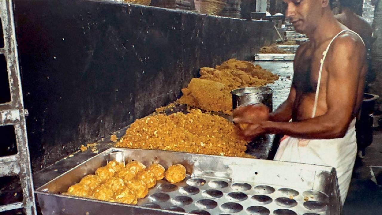 Tirupati Laddu prasadam history production and complete details in kannada