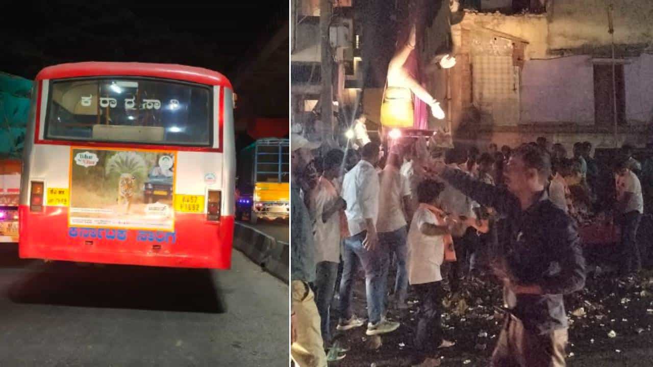 ಗಣೇಶ ವಿಸರ್ಜನೆ ಮೆರವಣಿಗೆ, ಹಲವೆಡೆ ಕೆಟ್ಟು ನಿಂತ ವಾಹನಗಳು: ಬೆಂಗಳೂರಿನ ಕೆಲವೆಡೆ ನಿಧಾನಗತಿಯ ಸಂಚಾರ ಗಣೇಶ ವಿಸರ್ಜನೆ ಮೆರವಣಿಗೆ, ಹಲವೆಡೆ ಕೆಟ್ಟು ನಿಂತ ವಾಹನಗಳು: ಬೆಂಗಳೂರಿನ ಕೆಲವೆಡೆ ನಿಧಾನಗತಿಯ ಸಂಚಾರ