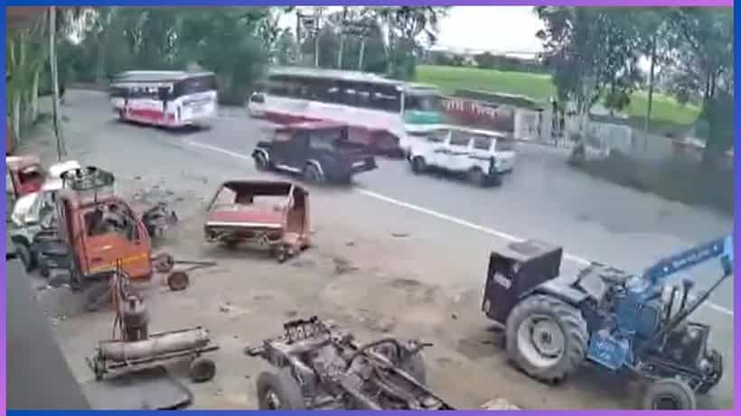 Viral: ಕಾರು-ಬಸ್ ನಡುವೆ ಭೀಕರ ಅಪಘಾತ; ಕ್ಯಾಮೆರಾದಲ್ಲಿ ಸೆರೆಯಾಯ್ತು ರಣ ಭೀಕರ ದೃಶ್ಯ