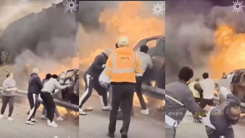 Viral Video: ಚಾಲಕ ಸೇರಿದಂತೆ ಹೊತ್ತಿ ಉರಿದ ಕಾರು, ಜೀವ ಪಣಕ್ಕಿಟ್ಟು ಕಾಪಾಡಿದ ಸ್ಥಳೀಯರು