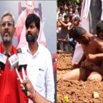 Desi wrestlers perform in the arena of Kotenadu Chitradurga