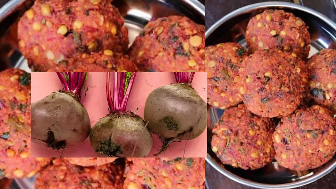 ವಿಶೇಷವಾಗಿ ಅದರಲ್ಲಿ ನೈಟ್ರೇಟ್ ಅಂಶ ಲಭ್ಯವಿದೆ. ಬೀಟ್ ರೂಟ್ ತಿನ್ನುವುದರಿಂದ ಮಧುಮೇಹ, ಕ್ಯಾನ್ಸರ್, ಬಿಪಿ, ಥೈರಾಯ್ಡ್ ಮತ್ತು ಚರ್ಮದ ಸಮಸ್ಯೆಗಳು ಬರುವುದಿಲ್ಲ. ಬೀಟ್ ರೂಟ್ ನ ನಿಯಮಿತ ಸೇವನೆಯು ಸೌಂದರ್ಯದ ಜೊತೆಗೆ ಆರೋಗ್ಯವನ್ನು ನೀಡುತ್ತದೆ. ಬೀಟ್ ರೂಟ್ ತಿನ್ನದವರೂ ಈ ರೀತಿಯ ಆರೋಗ್ಯವರ್ಧಕಗಳನ್ನು ಬಳಸಬಹುದು. ಅದು ರುಚಿಕರವೂ ಹೌದು. ಹಾಗಾಗಿ ಮಕ್ಕಳಿಗೂ ತಿನ್ನಿಸಬಹುದು. ಈಗ ಬೀಟ್ ರೂಟ್ ಮಸಾಲೆ ವಡೆಗಳನ್ನು ತಯಾರಿಸುವುದು ಹೇಗೆ ಎಂದು ತಿಳಿದುಕೊಳ್ಳೋಣ. ಅದಕ್ಕೆ ಬೇಕಾಗುವ ಪದಾರ್ಥಗಳು ಯಾವುವು? ಅದನ್ನು ಹೇಗೆ ಮಾಡಬೇಕೆಂದು ನೋಡೋಣ.