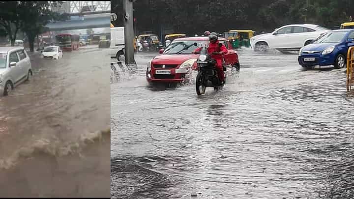 ಬೆಂಗಳೂರು ನಗರದ ಹಲವೆಡೆ ಮತ್ತೆ ಧಾರಾಕಾರ ಮಳೆ, ಟ್ರಾಫಿಕ್ ಜಾಮ್ ಬೆಂಗಳೂರು ನಗರದ ಹಲವೆಡೆ ಮತ್ತೆ ಧಾರಾಕಾರ ಮಳೆ, ಟ್ರಾಫಿಕ್ ಜಾಮ್
