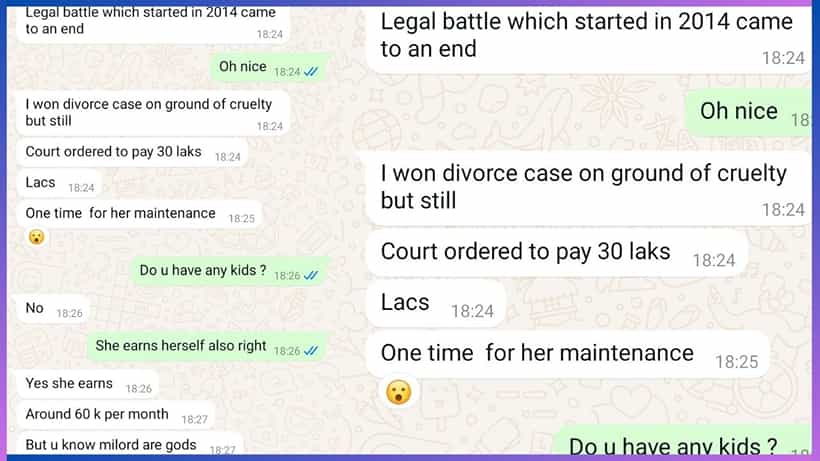 Viral:ತಿಂಗಳಿಗೆ 60 ಸಾವಿರ ದುಡಿದ್ರೂ ಮಾಜಿ ಹೆಂಡ್ತಿಗೆ 30 ಲಕ್ಷ ಜೀವನಾಂಶ ಕೊಡ್ಬೇಕಂತೆ; ವೈರಲ್ ಆಯ್ತು ಪೋಸ್ಟ್