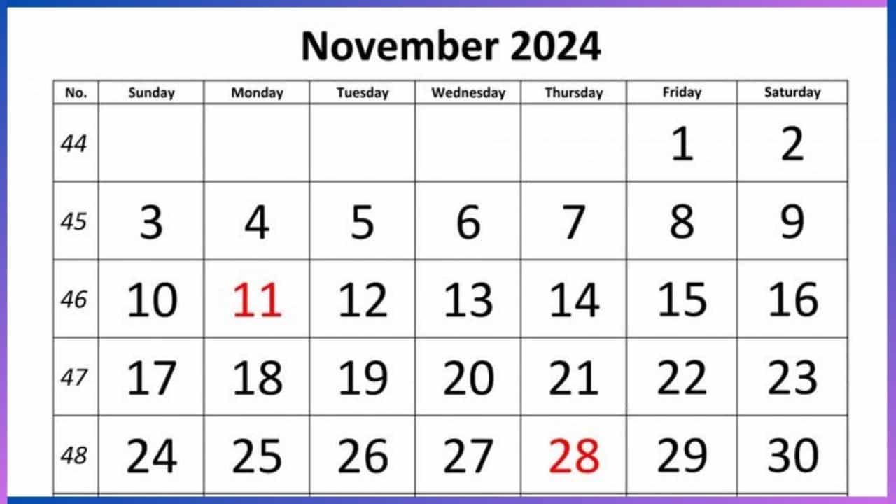 Event Calendar November 2024: ನವೆಂಬರ್ ತಿಂಗಳಲ್ಲಿ ಆಚರಿಸಲಾಗುವ ಪ್ರಮುಖ ರಾಷ್ಟ್ರೀಯ ಹಾಗೂ ಅಂತಾರಾಷ್ಟ್ರೀಯ ದಿನಾಚರಣೆಗಳು ಇಲ್ಲಿದೆ