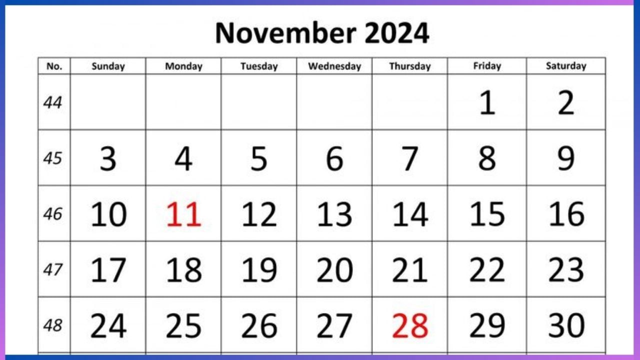 Event Calendar November 2024: ನವೆಂಬರ್ ತಿಂಗಳಲ್ಲಿ ಆಚರಿಸಲಾಗುವ ಪ್ರಮುಖ ರಾಷ್ಟ್ರೀಯ ಹಾಗೂ ಅಂತಾರಾಷ್ಟ್ರೀಯ ದಿನಾಚರಣೆಗಳು ಇಲ್ಲಿದೆ