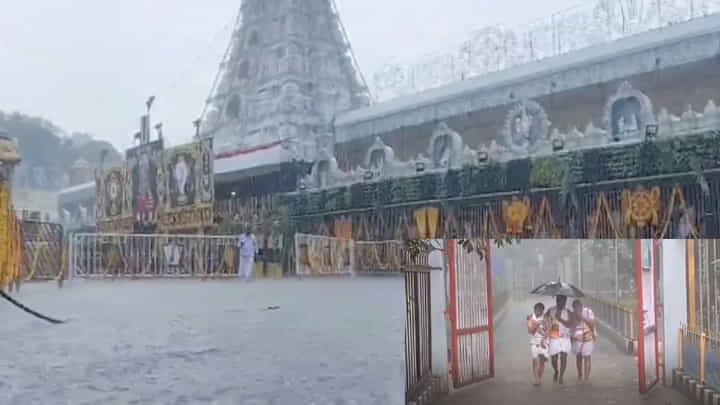 Tirupati Rains: ವಿಡಿಯೋ: ತಿರುಪತಿ ತಿಮ್ಮಪ್ಪನ ಸನ್ನಿಧಿಯಲ್ಲಿ ಧಾರಾಕಾರ ಮಳೆ, ದೇವಸ್ಥಾನದ ಸುತ್ತಮುತ್ತ ಪ್ರವಾಹ ಪರಿಸ್ಥಿತಿ! Tirupati Rains: ವಿಡಿಯೋ: ತಿರುಪತಿ ತಿಮ್ಮಪ್ಪನ ಸನ್ನಿಧಿಯಲ್ಲಿ ಧಾರಾಕಾರ ಮಳೆ, ದೇವಸ್ಥಾನದ ಸುತ್ತಮುತ್ತ ಪ್ರವಾಹ ಪರಿಸ್ಥಿತಿ!