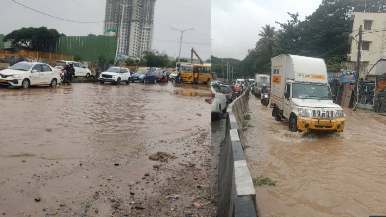 Heavy Rain in Bengaluru: Vehicles slow moving in Bengaluru roads, Kannada News