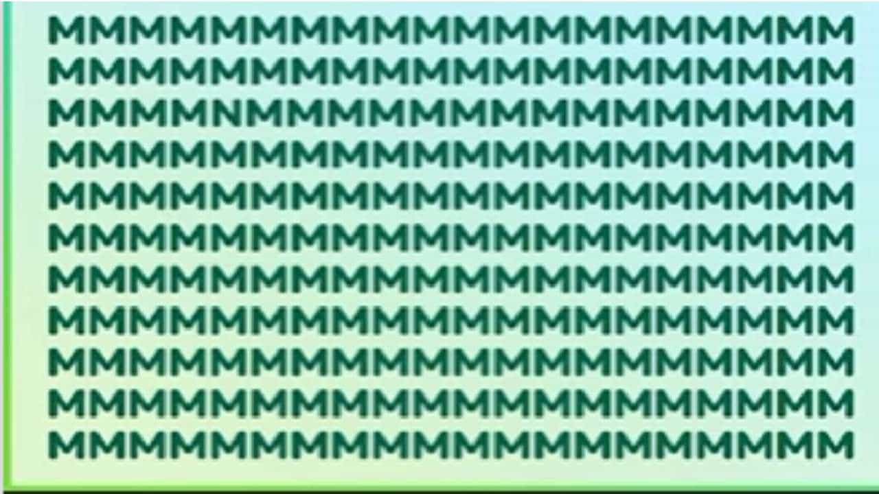 Optical Illusion: M ನಡುವೆ ಅಡಗಿರುವ N ಅಕ್ಷರವನ್ನು ಹುಡುಕಲು ಸಾಧ್ಯವೇ? Optical Illusion: M ನಡುವೆ ಅಡಗಿರುವ N ಅಕ್ಷರವನ್ನು ಹುಡುಕಲು ಸಾಧ್ಯವೇ?