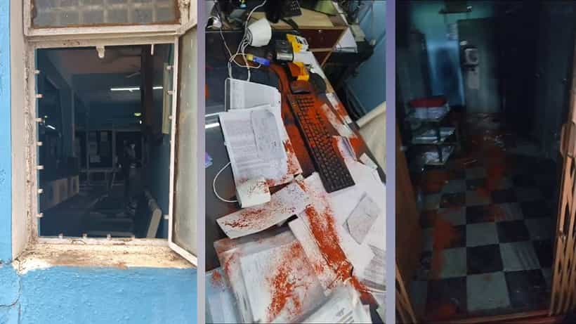 ದಾವಣಗೆರೆ: ಎಸ್ಬಿಐನಲ್ಲಿನ 13 ಕೋಟಿ ಮೌಲ್ಯದ ಚಿನ್ನ ಕಳುವು, ಬ್ಯಾಂಕ್ ತುಂಬ ಖಾರದ ಪುಡಿ