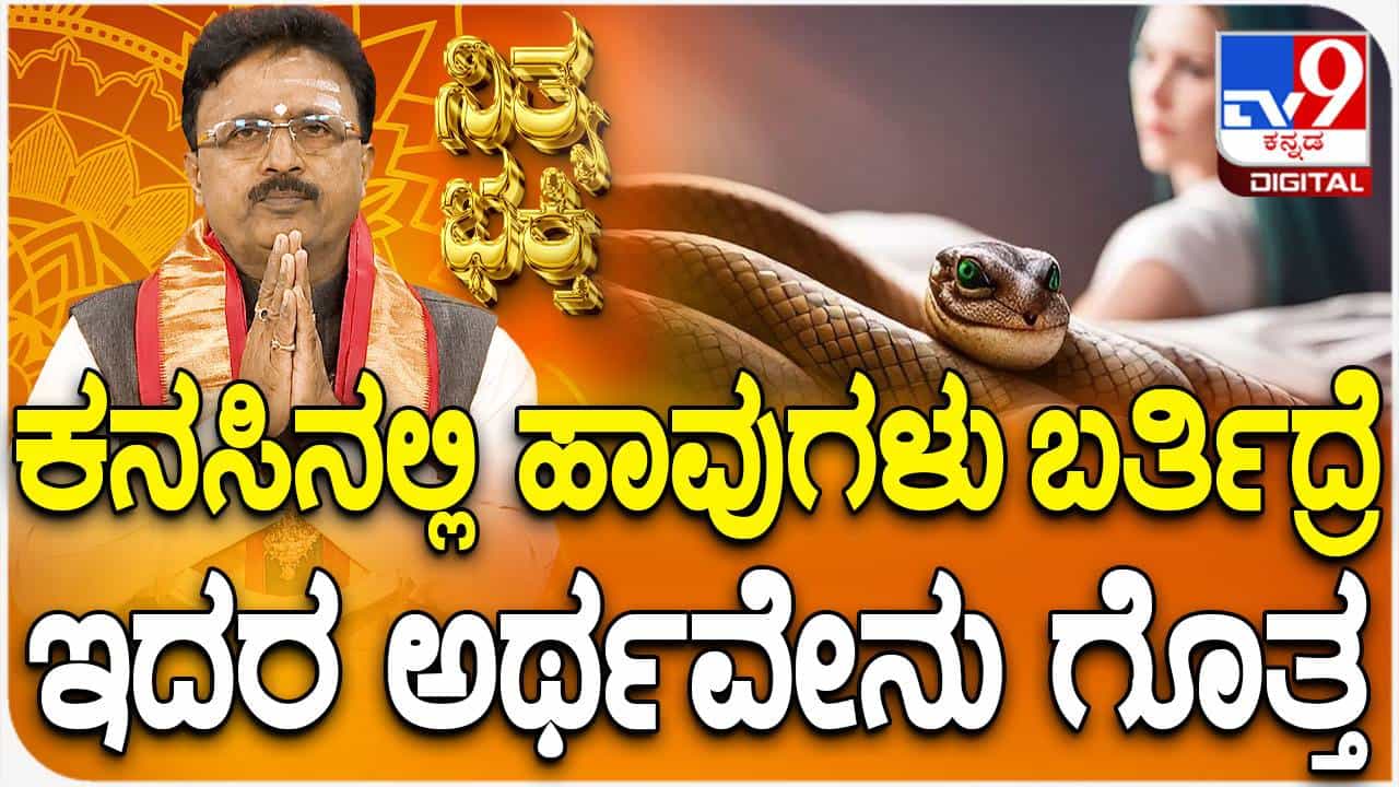 Daily Devotional: ಕನಸಿನಲ್ಲಿ ಹಾವುಗಳು ಕಂಡರೆ ಏನು ಅರ್ಥ? ಈ ವಿಡಿಯೋ ನೋಡಿ Daily Devotional: ಕನಸಿನಲ್ಲಿ ಹಾವುಗಳು ಕಂಡರೆ ಏನು ಅರ್ಥ? ಈ ವಿಡಿಯೋ ನೋಡಿ