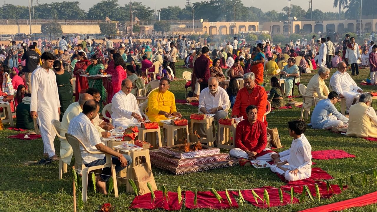 Vishwashanti Mahayagna at Swaminarayan Akshardham Temple Delhi held on Vijaya Dashami