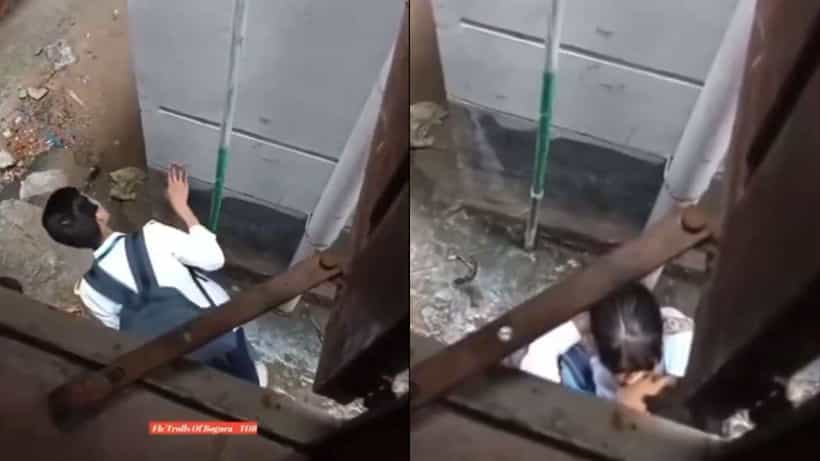 Viral: ಶಾಲೆಗೆ ಹೋಗೋದು ಬಿಟ್ಟು, ಗಲ್ಲಿಯಲ್ಲಿ ರೊಮ್ಯಾನ್ಸ್ ಮಾಡ್ತಾ ನಿಂತ ಸ್ಟೂಡೆಂಟ್ಸ್; ವಿಡಿಯೋ ವೈರಲ್