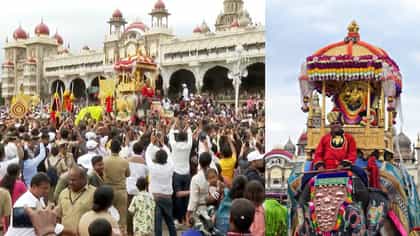 ಮೈಸೂರು ದಸರಾ ಜಂಬೂಸವಾರಿ: ಅದ್ಭುತ ಕ್ಷಣ ಕಣ್ತುಂಬಿಕೊಂಡ ಕೋಟ್ಯಂತರ ಜನರು