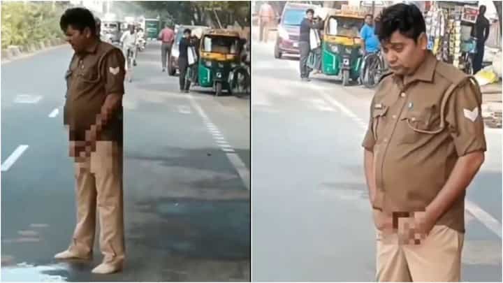 Video: ಮದ್ಯದ ಅಮಲಿನಲ್ಲಿ ನಡುರಸ್ತೆಯಲ್ಲೇ ನಿಂತು ಮೂತ್ರ ವಿಸರ್ಜಿಸಿದ ಪೊಲೀಸ್ Video: ಮದ್ಯದ ಅಮಲಿನಲ್ಲಿ ನಡುರಸ್ತೆಯಲ್ಲೇ ನಿಂತು ಮೂತ್ರ ವಿಸರ್ಜಿಸಿದ ಪೊಲೀಸ್
