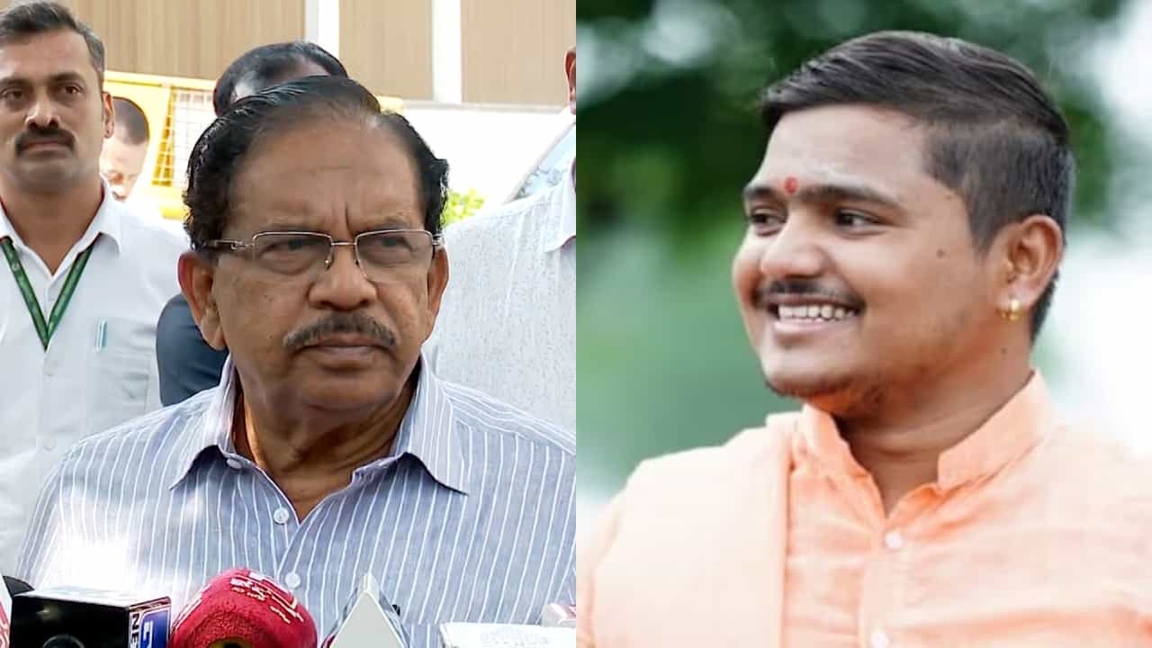 ಮಕ್ಕಳ ಕೈಯಲ್ಲಿ ಪೆನ್ನಿನ ಬದಲು ತಲ್ವಾರ್ ಕೊಡಿ: ಮರುಳಾರಾಧ್ಯ ಶಿವಾಚಾರ್ಯ ಹೇಳಿಕೆ ಬಗ್ಗೆ ಪರಮೇಶ್ವರ್ ಹೇಳಿದ್ದಿಷ್ಟು ಮಕ್ಕಳ ಕೈಯಲ್ಲಿ ಪೆನ್ನಿನ ಬದಲು ತಲ್ವಾರ್ ಕೊಡಿ: ಮರುಳಾರಾಧ್ಯ ಶಿವಾಚಾರ್ಯ ಹೇಳಿಕೆ ಬಗ್ಗೆ ಪರಮೇಶ್ವರ್ ಹೇಳಿದ್ದಿಷ್ಟು